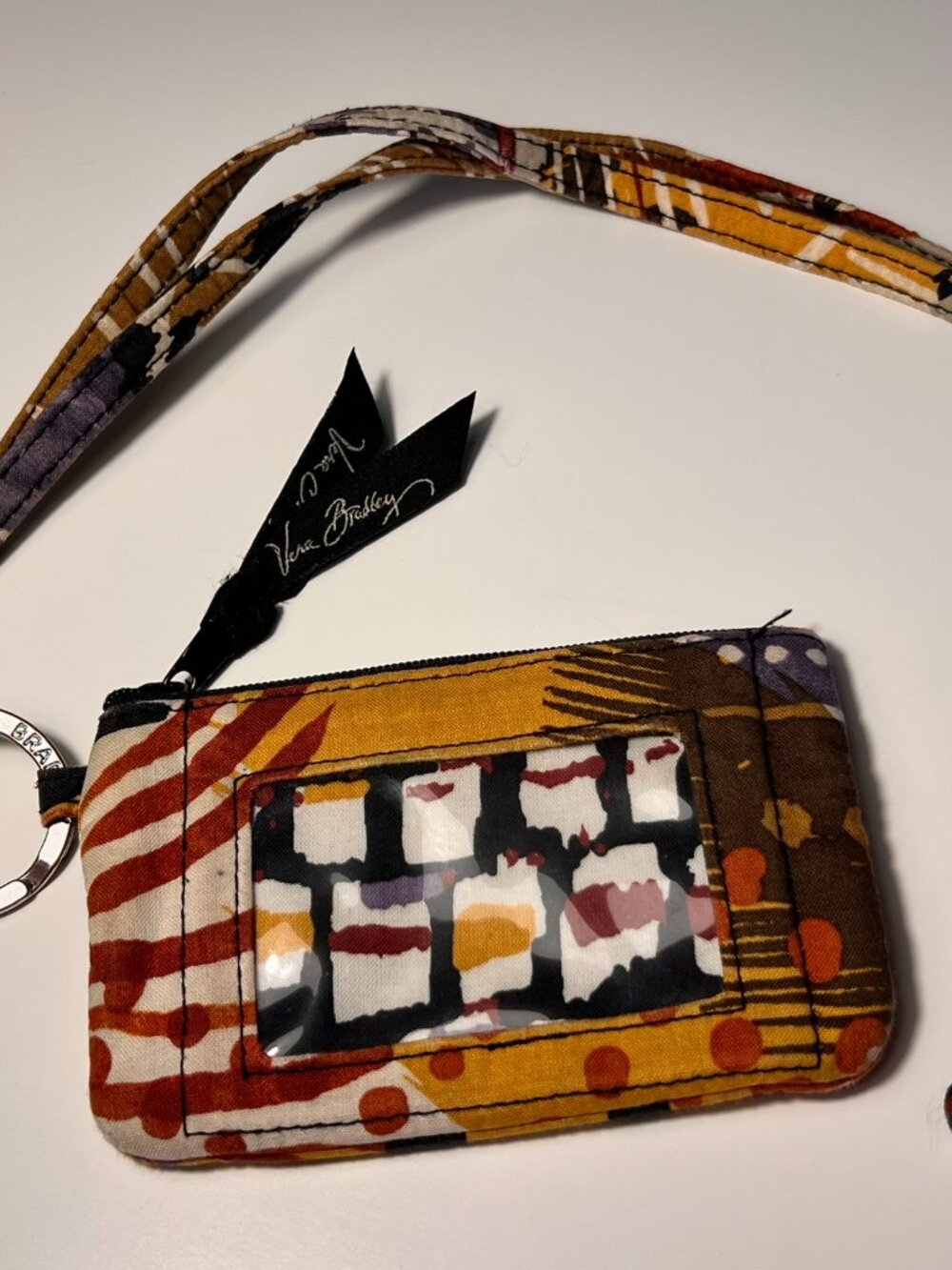 Vera Bradley Painted Feathers lanyard - used, good condition